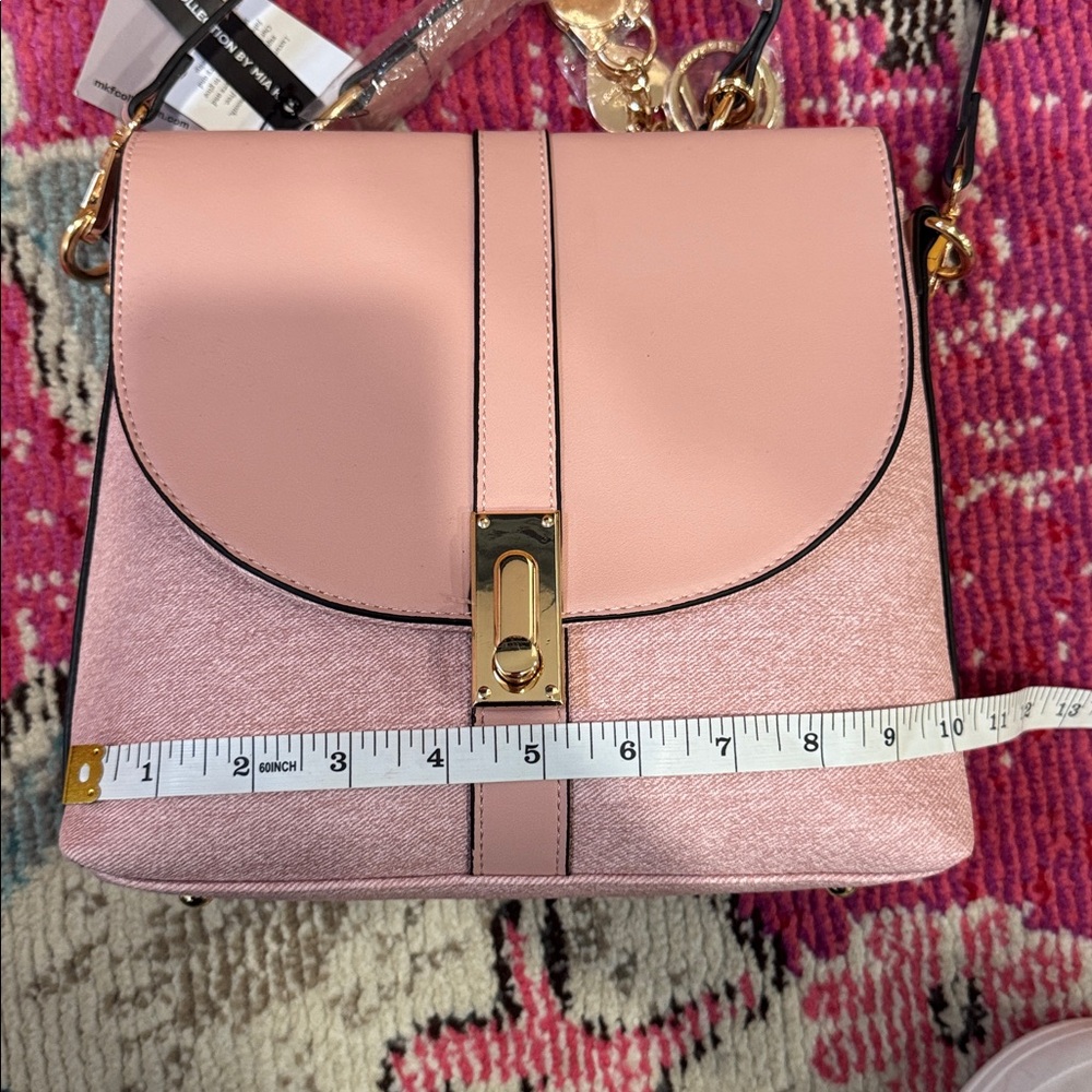 Mkf Collection by Mia K Pink Gold Crossbody Maren Shoulder Bag Purse NWT - Picture 16 of 17